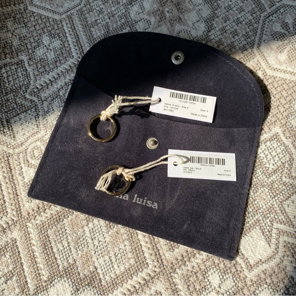 Ana Luisa Everly Gold Band Ring x 2 (Size 5 & 6) - Picture 2 of 2